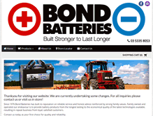 Tablet Screenshot of bondbatteries.com.au